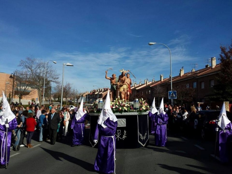 Procesión del Paso La Flagelación del Señor desde Nueva Segovia se celebró el Jueves Santo. Segovia al día 2 de abril de 2015.